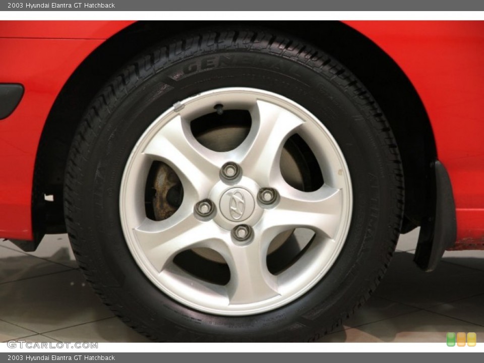 2003 Hyundai Elantra GT Hatchback Wheel and Tire Photo #86667346