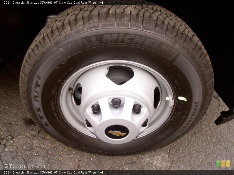 2014 Chevrolet Silverado 3500HD WT Crew Cab Dual Rear Wheel 4x4 Wheel and Tire Photo #86694678