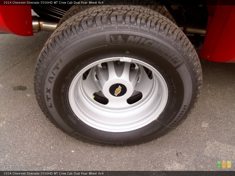 2014 Chevrolet Silverado 3500HD WT Crew Cab Dual Rear Wheel 4x4 Wheel and Tire Photo #86694732