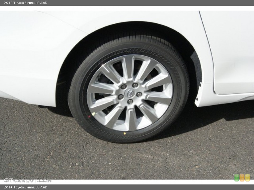 2014 Toyota Sienna LE AWD Wheel and Tire Photo #86697123