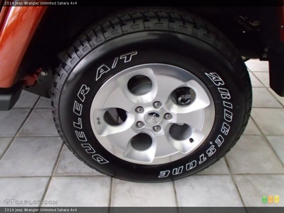 2014 Jeep Wrangler Unlimited Sahara 4x4 Wheel and Tire Photo #86752089