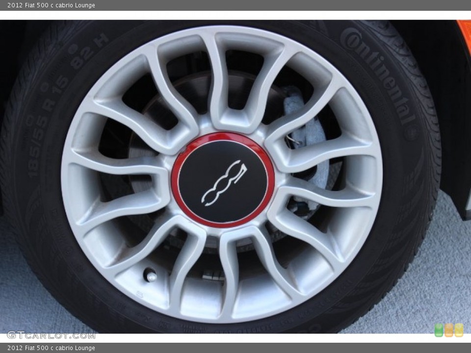 2012 Fiat 500 c cabrio Lounge Wheel and Tire Photo #86907637