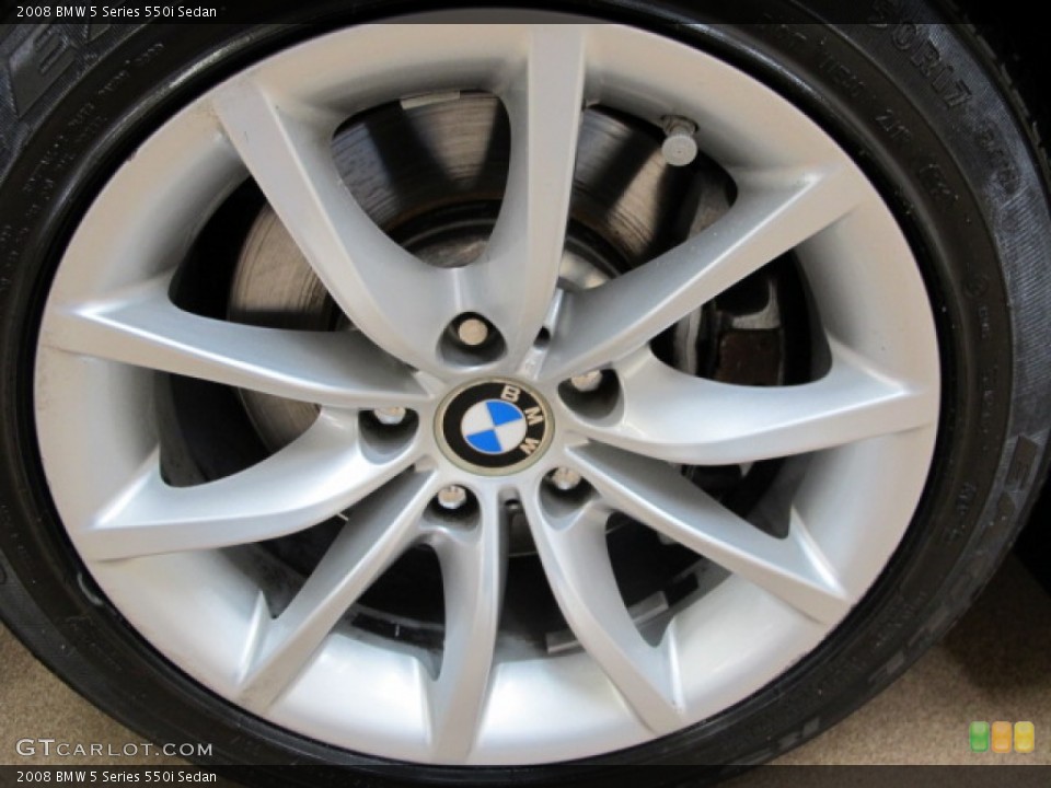 2008 BMW 5 Series 550i Sedan Wheel and Tire Photo #86970463