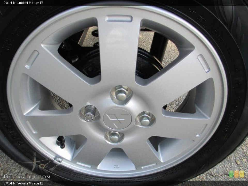2014 Mitsubishi Mirage ES Wheel and Tire Photo #87026606