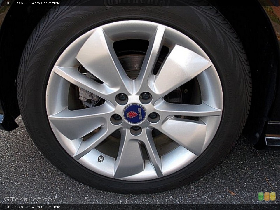 2010 Saab 9-3 Aero Convertible Wheel and Tire Photo #87035442