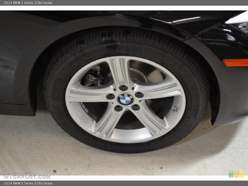 2014 BMW 3 Series 328d Sedan Wheel and Tire Photo #87234924