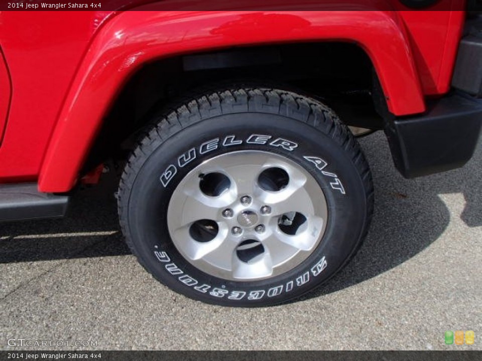 2014 Jeep Wrangler Sahara 4x4 Wheel and Tire Photo #87237921