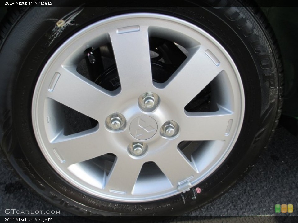 2014 Mitsubishi Mirage ES Wheel and Tire Photo #87314395
