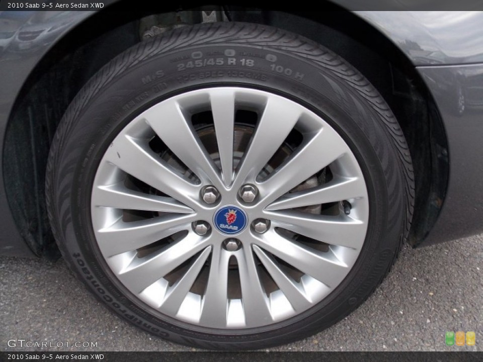 2010 Saab 9-5 Aero Sedan XWD Wheel and Tire Photo #87356767