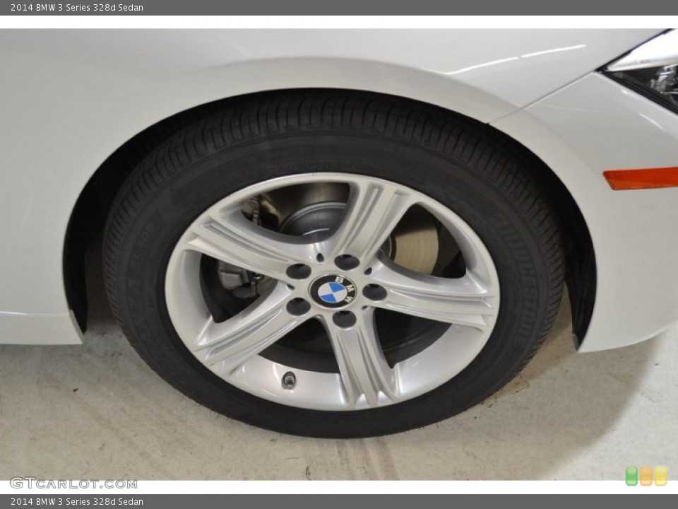 2014 BMW 3 Series 328d Sedan Wheel and Tire Photo #87452855