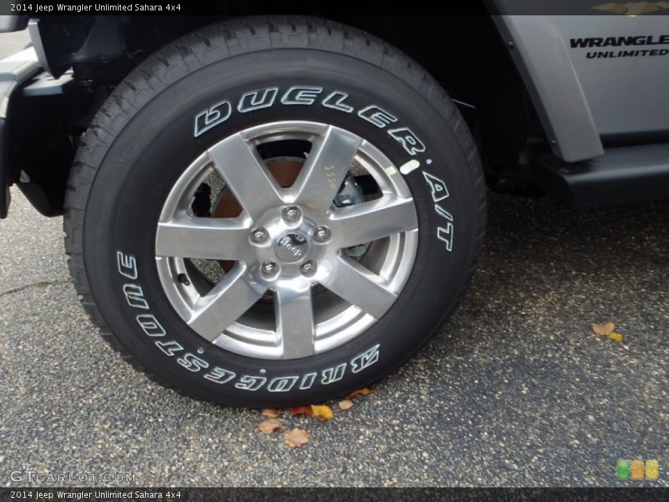 2014 Jeep Wrangler Unlimited Sahara 4x4 Wheel and Tire Photo #87632994