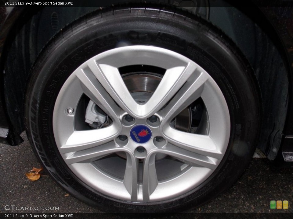 2011 Saab 9-3 Aero Sport Sedan XWD Wheel and Tire Photo #87682640