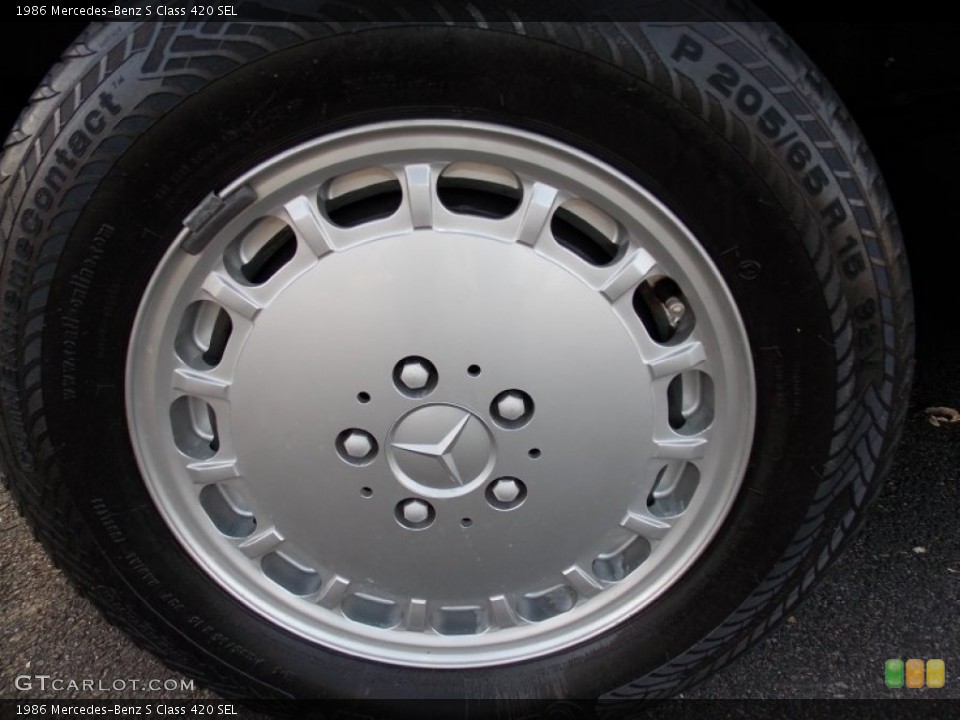 1986 Mercedes-Benz S Class 420 SEL Wheel and Tire Photo #87991548
