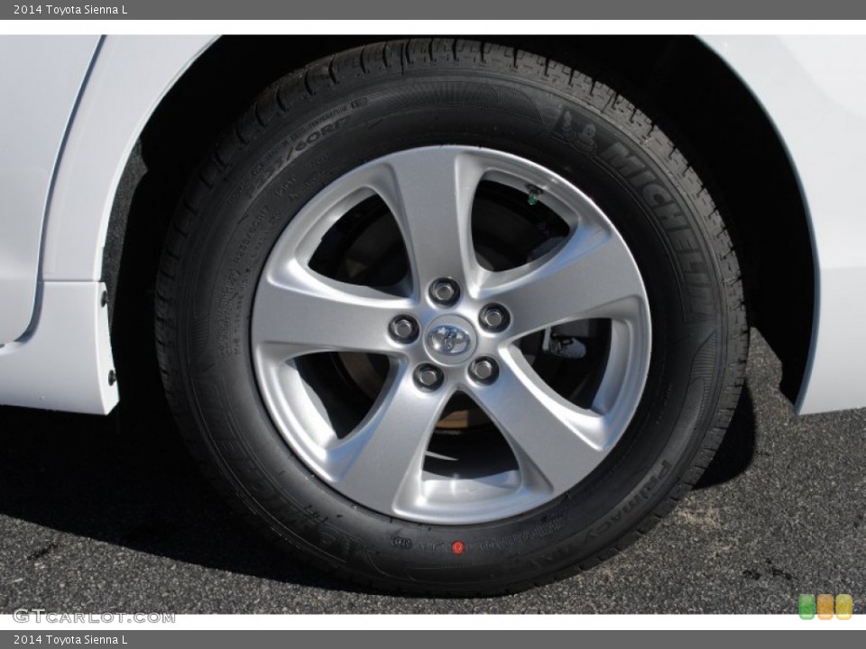 2014 Toyota Sienna L Wheel and Tire Photo #88043090