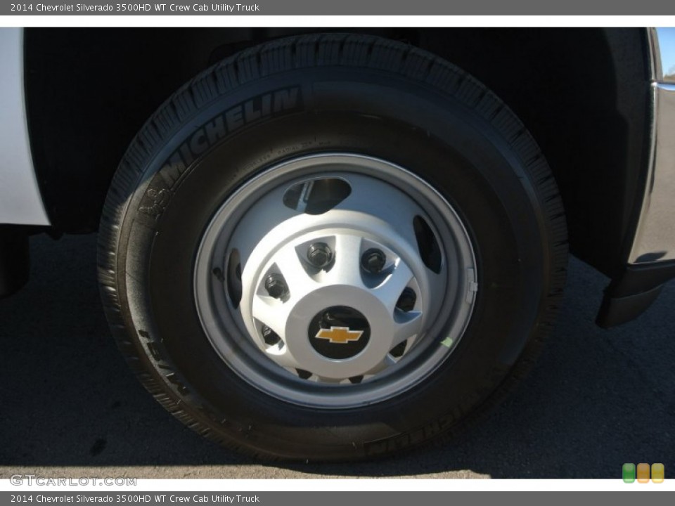 2014 Chevrolet Silverado 3500HD WT Crew Cab Utility Truck Wheel and Tire Photo #88051526