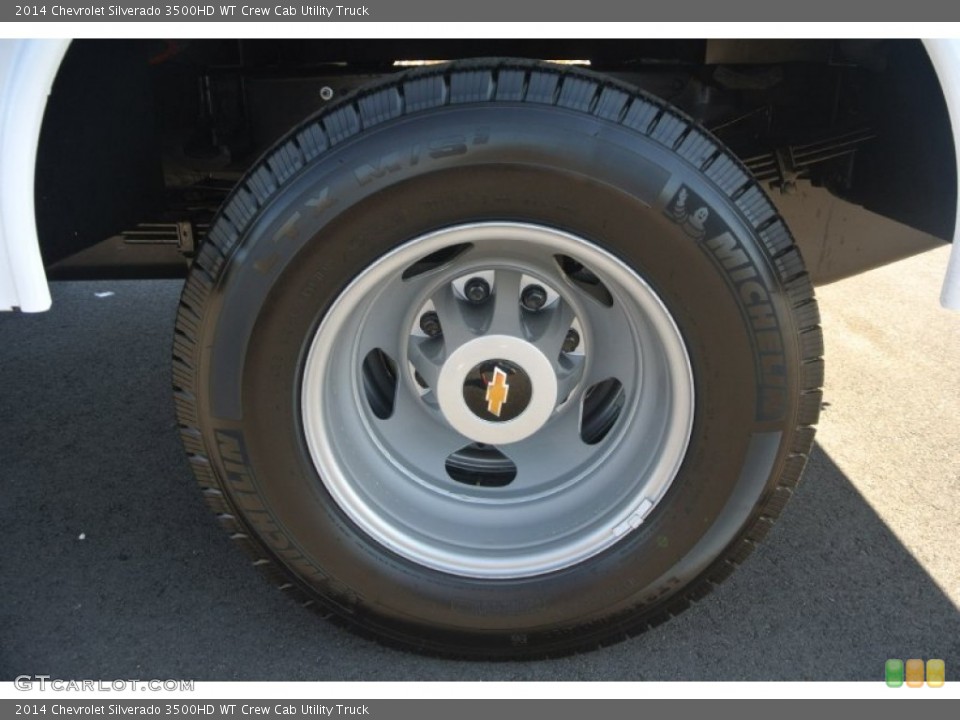 2014 Chevrolet Silverado 3500HD WT Crew Cab Utility Truck Wheel and Tire Photo #88051562