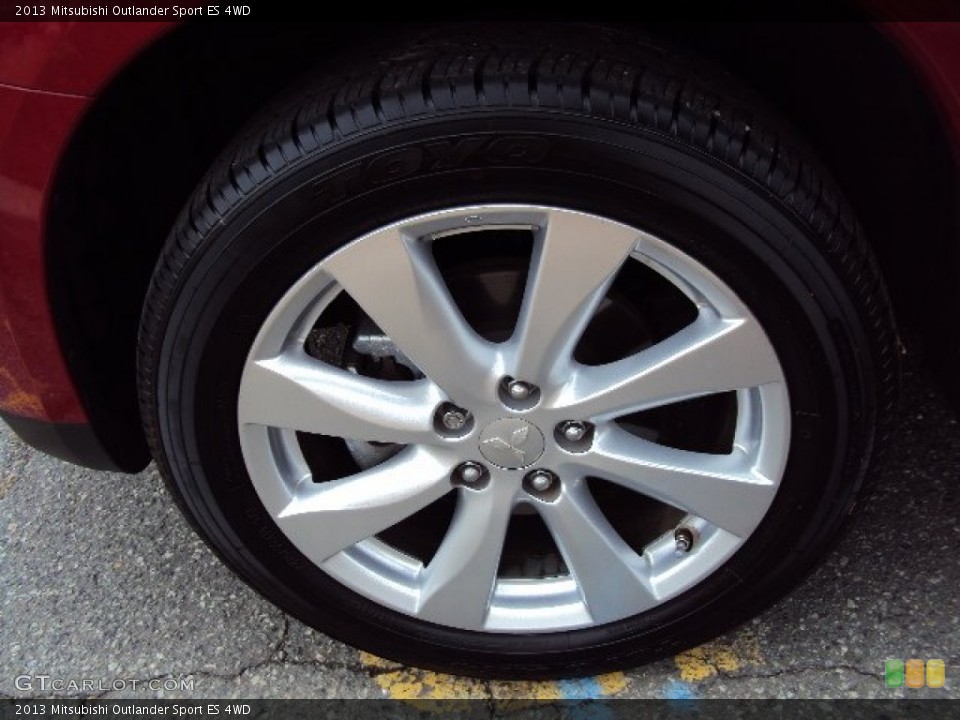 2013 Mitsubishi Outlander Sport ES 4WD Wheel and Tire Photo #88286589