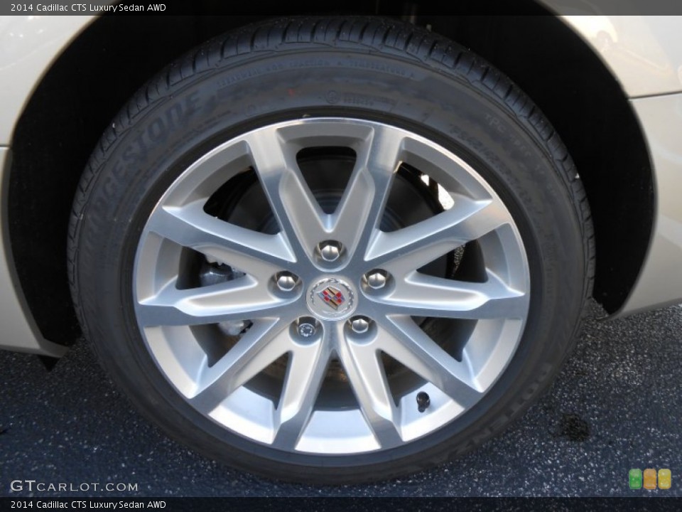 2014 Cadillac CTS Luxury Sedan AWD Wheel and Tire Photo #88385153
