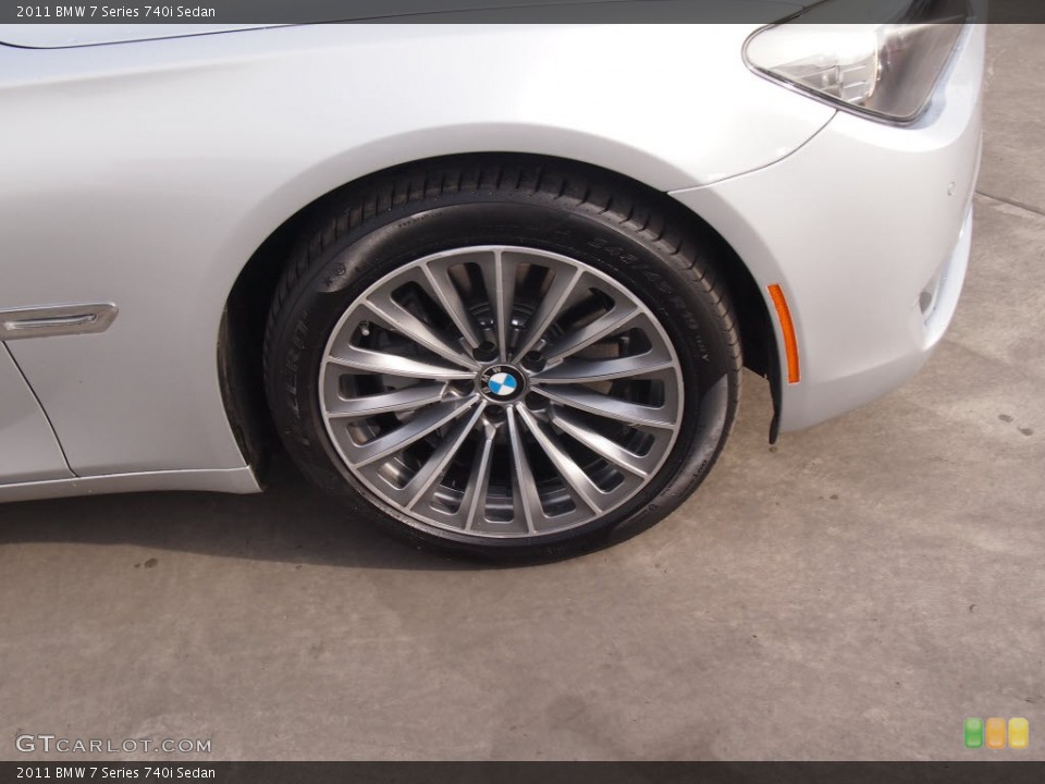 2011 BMW 7 Series 740i Sedan Wheel and Tire Photo #88476804