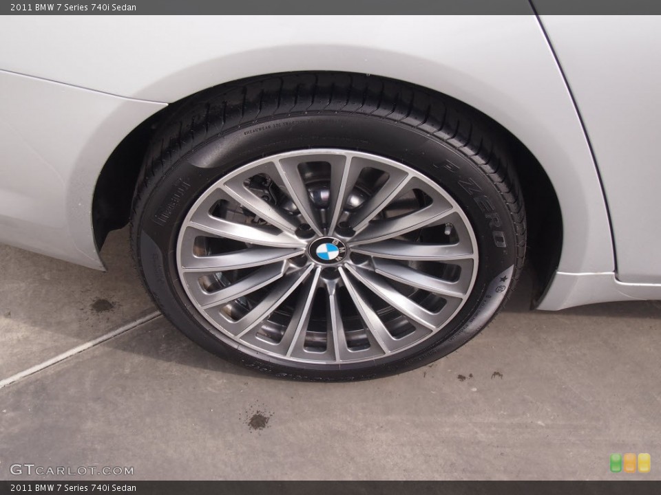 2011 BMW 7 Series 740i Sedan Wheel and Tire Photo #88476963