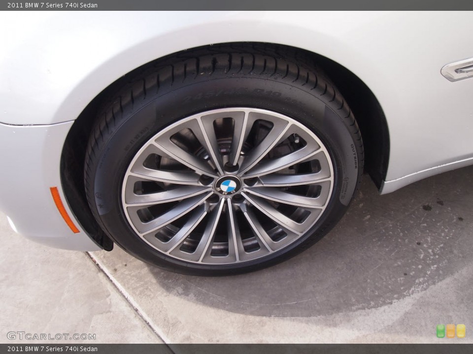2011 BMW 7 Series 740i Sedan Wheel and Tire Photo #88477194