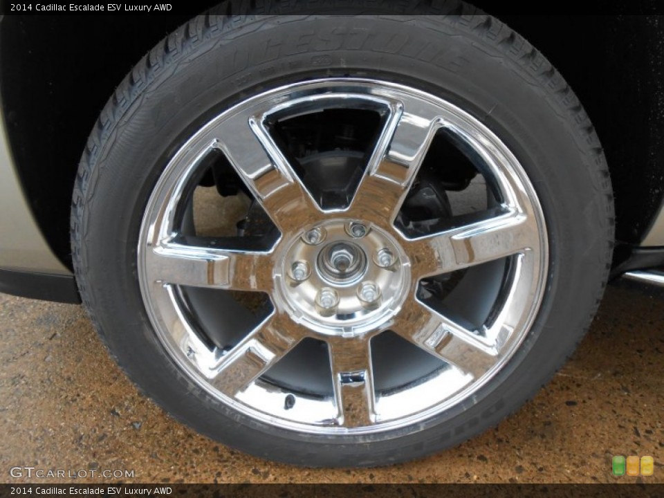 2014 Cadillac Escalade ESV Luxury AWD Wheel and Tire Photo #88995256