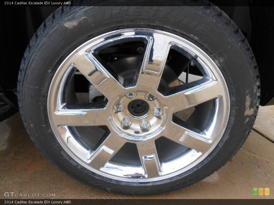 2014 Cadillac Escalade ESV Luxury AWD Wheel and Tire Photo #88995520