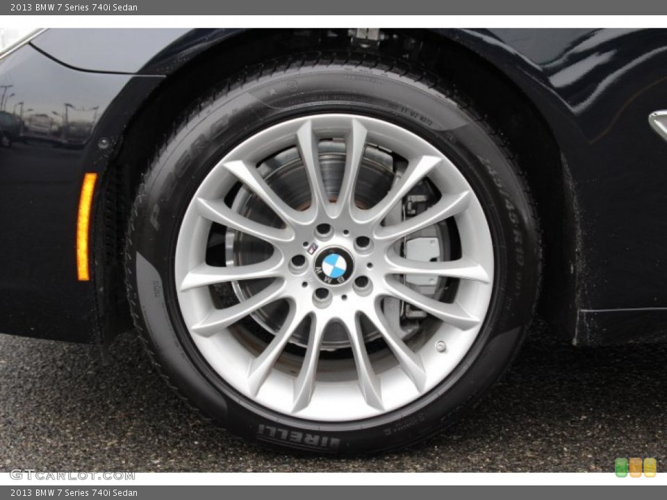 2013 BMW 7 Series 740i Sedan Wheel and Tire Photo #89086748