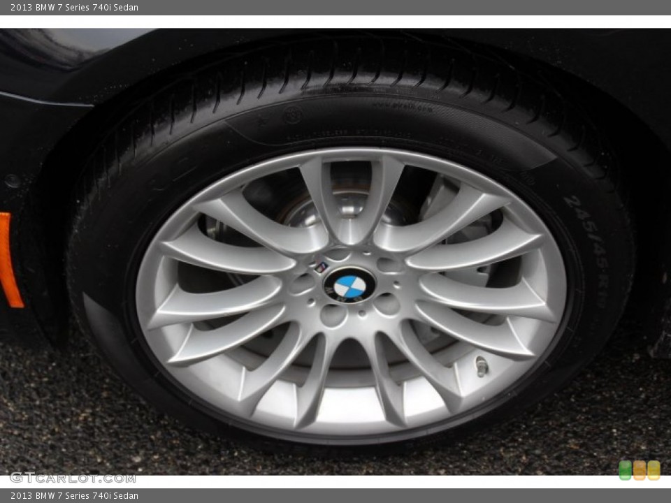 2013 BMW 7 Series 740i Sedan Wheel and Tire Photo #89086772