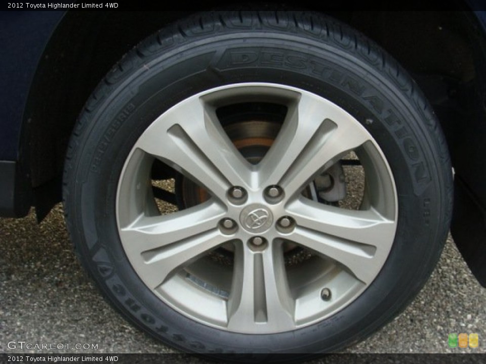 2012 Toyota Highlander Limited 4WD Wheel and Tire Photo #89655255