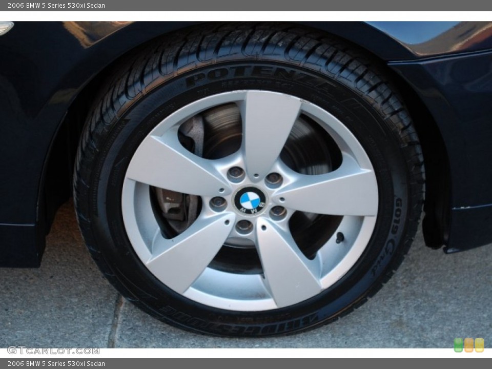 2006 BMW 5 Series 530xi Sedan Wheel and Tire Photo #89824094