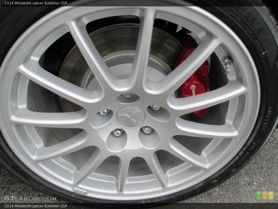 2014 Mitsubishi Lancer Evolution GSR Wheel and Tire Photo #89836913