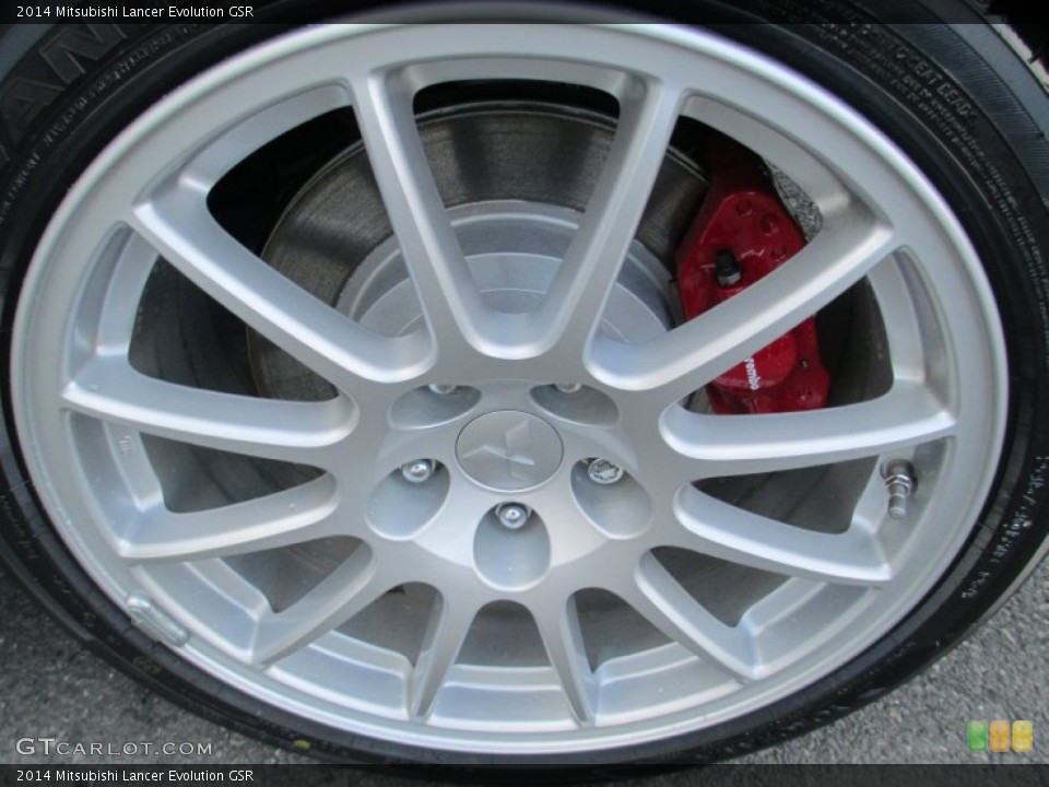 2014 Mitsubishi Lancer Evolution GSR Wheel and Tire Photo #89837681