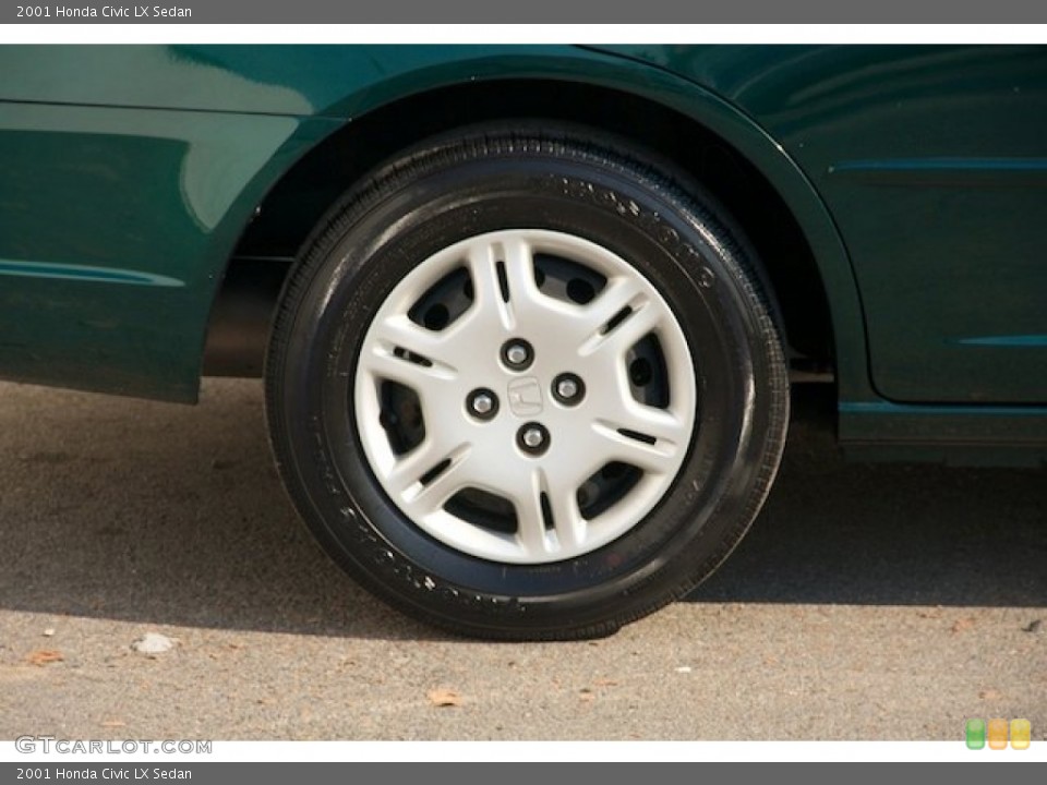 2001 Honda Civic LX Sedan Wheel and Tire Photo #89855626
