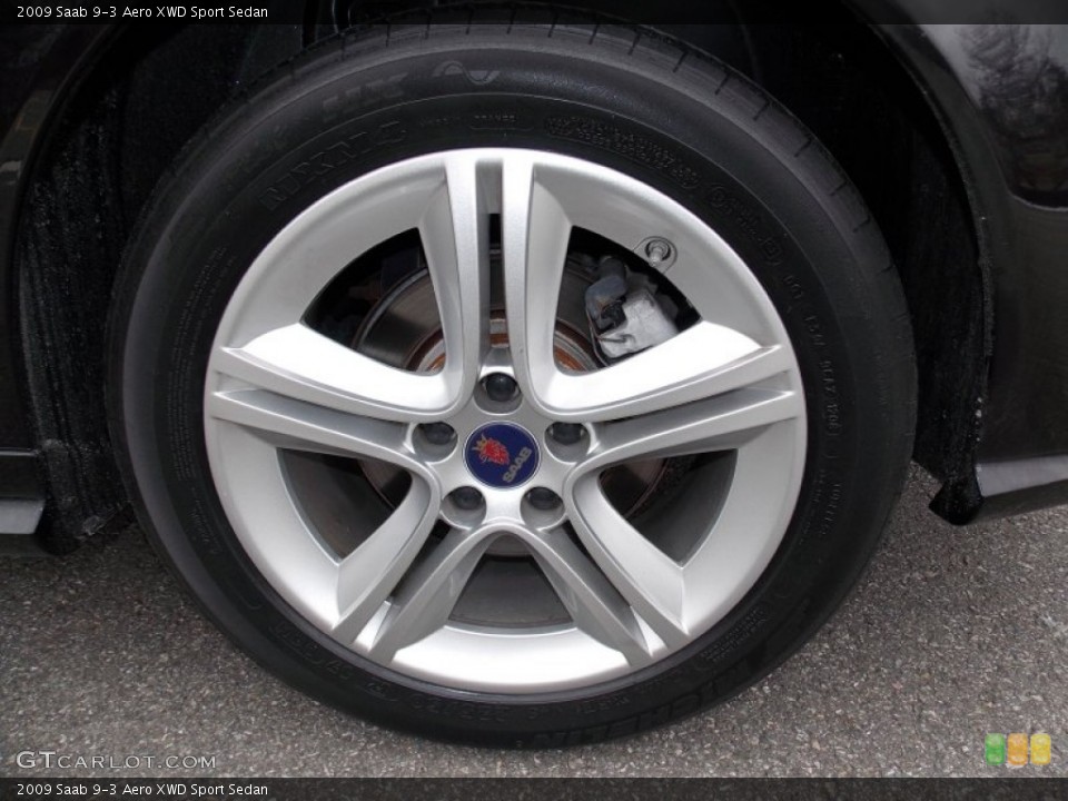 2009 Saab 9-3 Aero XWD Sport Sedan Wheel and Tire Photo #89905390