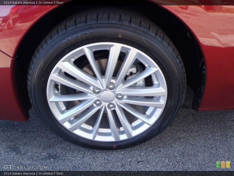 2014 Subaru Impreza 2.0i Limited 5 Door Wheel and Tire Photo #89917548