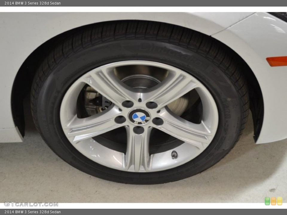2014 BMW 3 Series 328d Sedan Wheel and Tire Photo #89919807