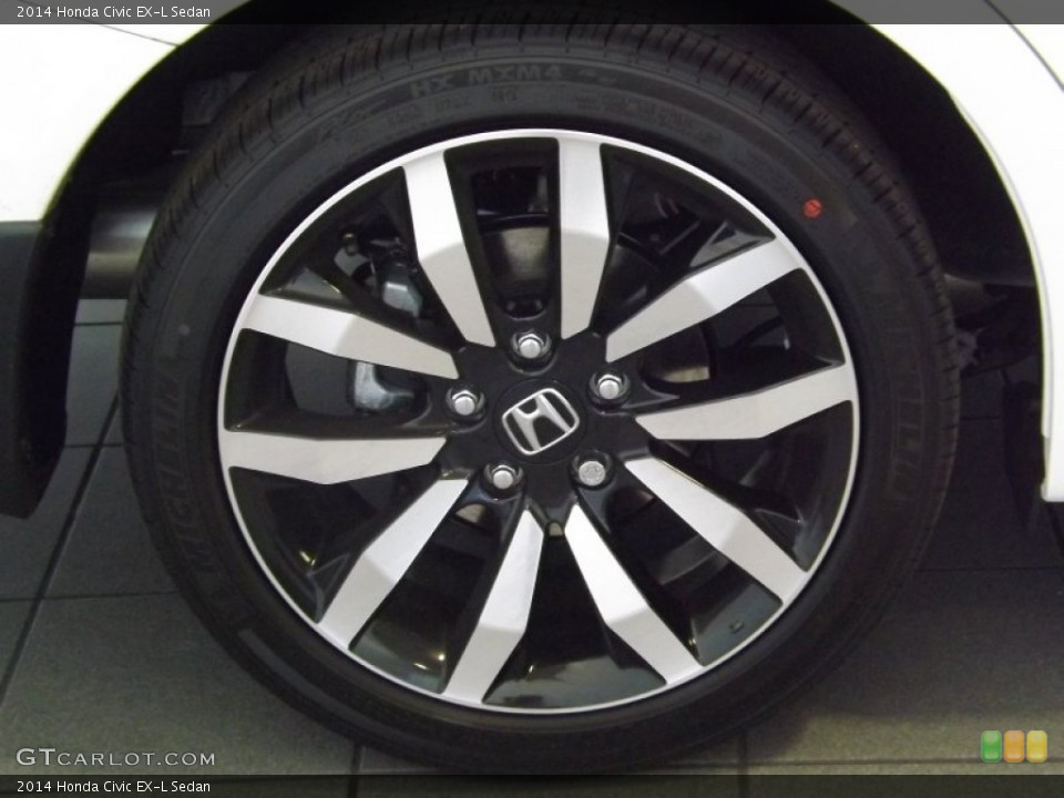 2014 Honda Civic EX-L Sedan Wheel and Tire Photo #90043618