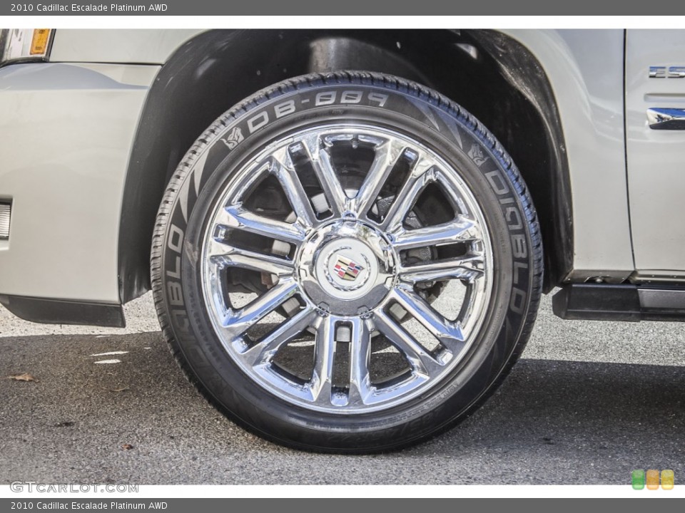 2010 Cadillac Escalade Platinum AWD Wheel and Tire Photo #90311853