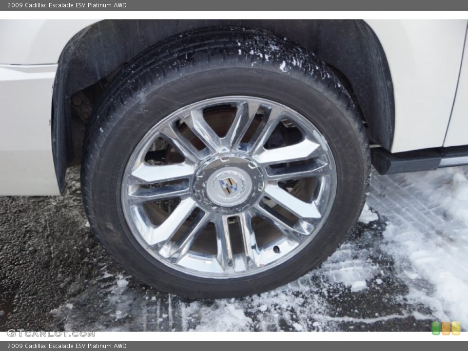 2009 Cadillac Escalade ESV Platinum AWD Wheel and Tire Photo #90323763