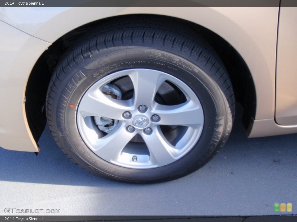 2014 Toyota Sienna L Wheel and Tire Photo #90355833