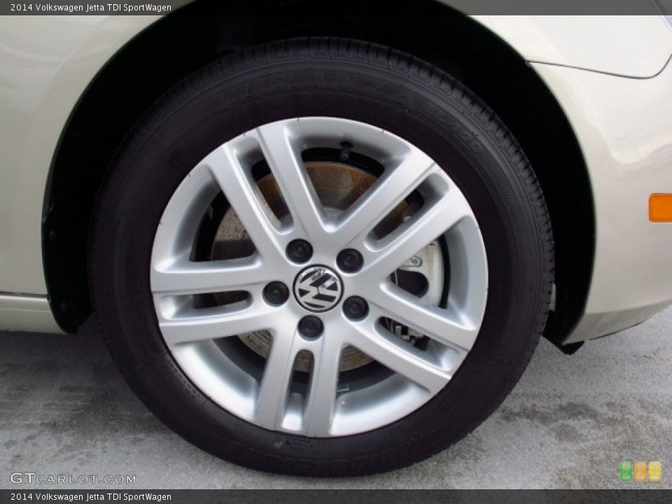 2014 Volkswagen Jetta TDI SportWagen Wheel and Tire Photo #90365698