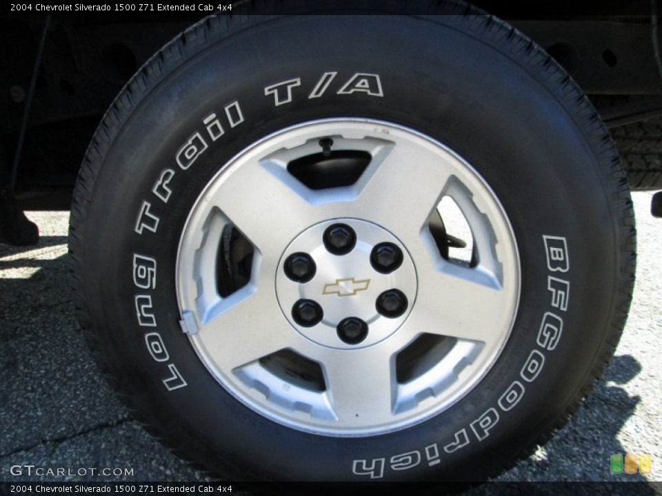2004 Chevrolet Silverado 1500 Z71 Extended Cab 4x4 Wheel and Tire Photo #90834826