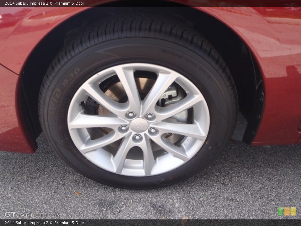 2014 Subaru Impreza 2.0i Premium 5 Door Wheel and Tire Photo #90934010