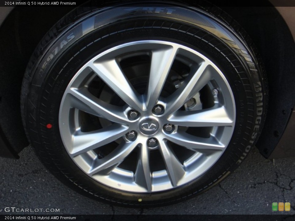 2014 Infiniti Q 50 Hybrid AWD Premium Wheel and Tire Photo #91136493