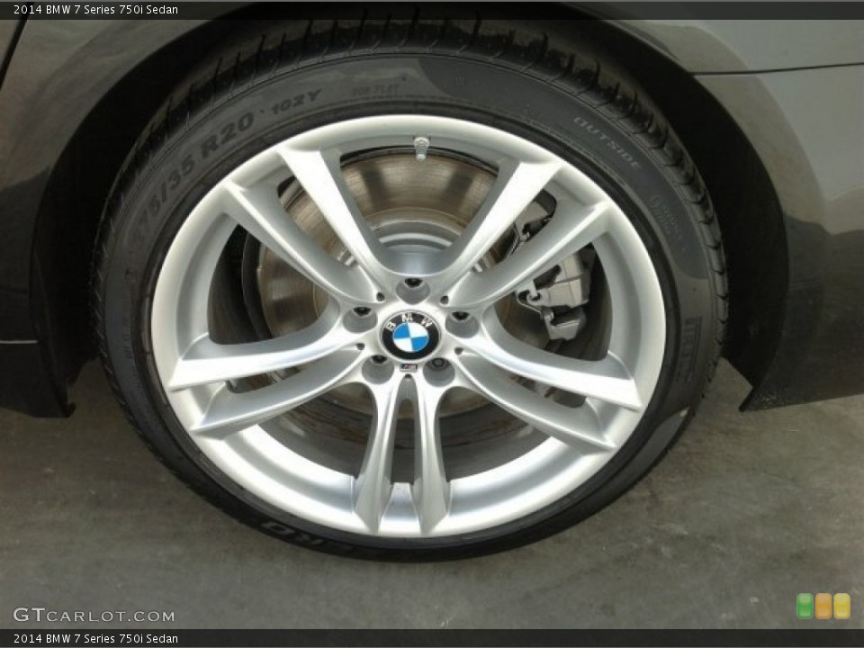 2014 BMW 7 Series 750i Sedan Wheel and Tire Photo #91248550