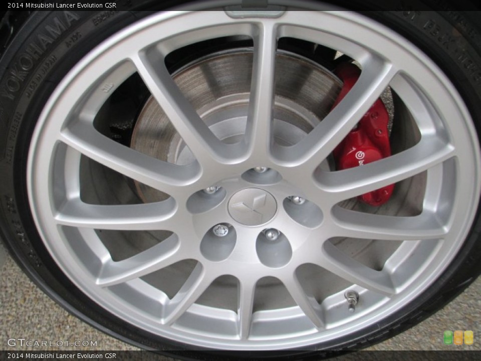 2014 Mitsubishi Lancer Evolution GSR Wheel and Tire Photo #91642071