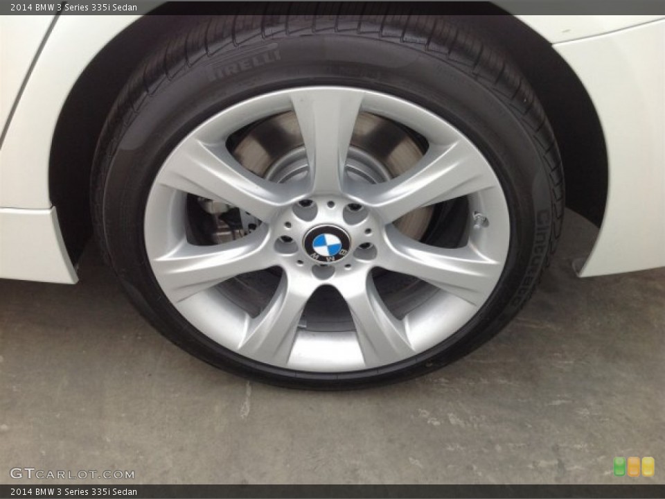 2014 BMW 3 Series 335i Sedan Wheel and Tire Photo #91771565