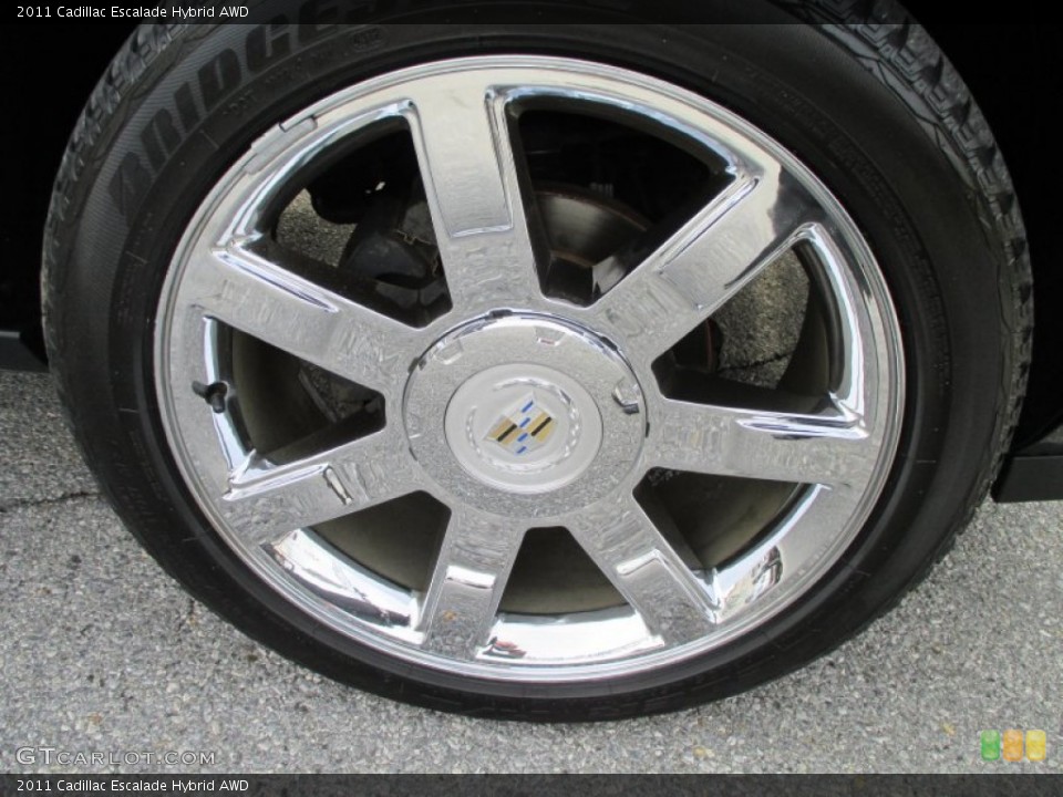 2011 Cadillac Escalade Hybrid AWD Wheel and Tire Photo #92000283
