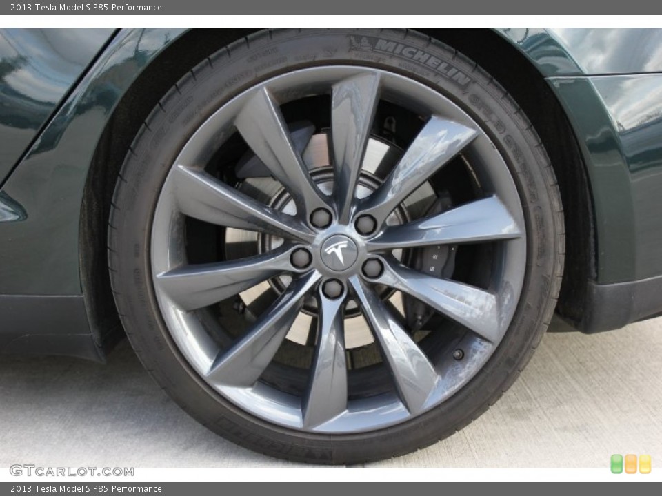 2013 Tesla Model S P85 Performance Wheel and Tire Photo #92040707